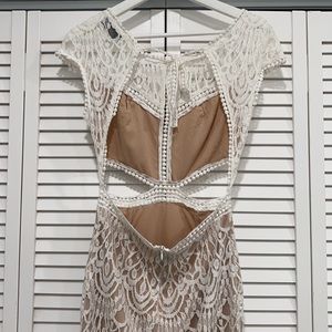 White Lace Mini Dress